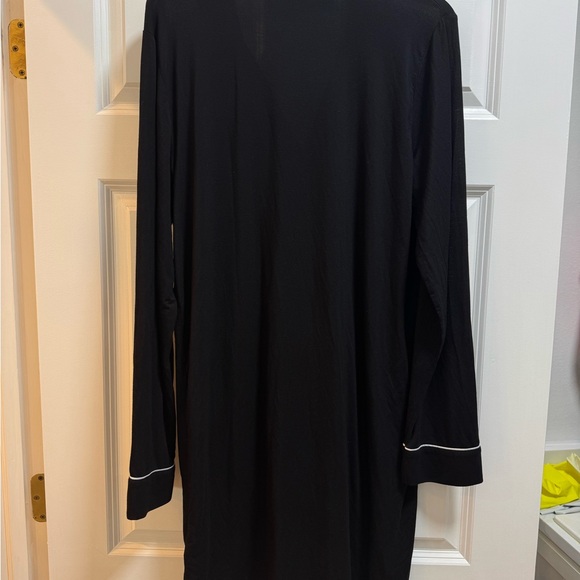 GAP Softest Modal PJ Pajama Shirtdress in Black - Picture 3 of 5